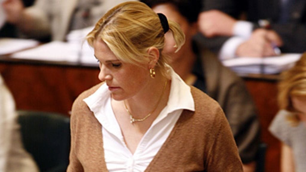 Merikukka Forsius eduskunnassa 6.5.2008. Kuva: Lehtikuva