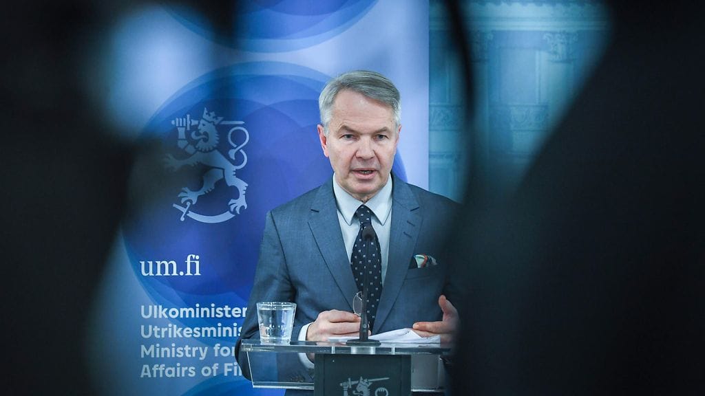 Ulkoministeri Pekka Haavisto piti tiedotustilaisuuden al-Holin tilanteesta 11. joulukuuta 2019.