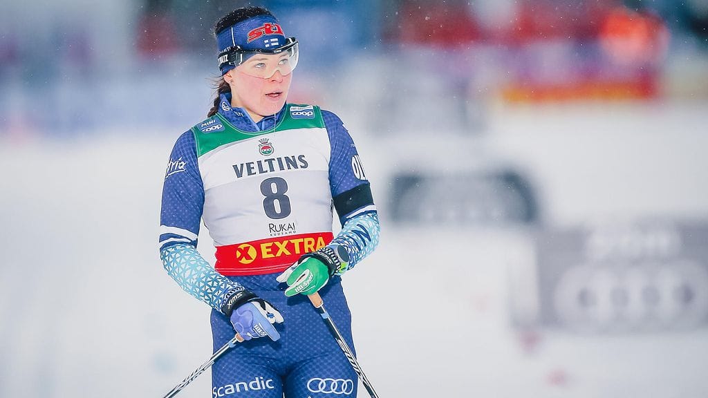 Krista Pärmäkoskellakin oli vaikeaa Oberstdorfin sprintissä.