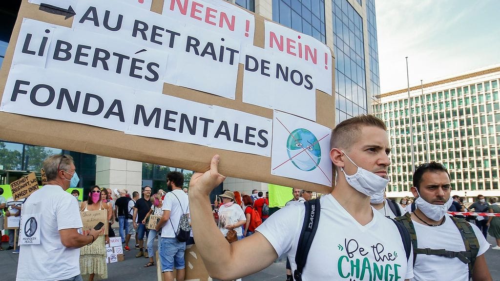 AOP brysseli, koronaprotesti 1