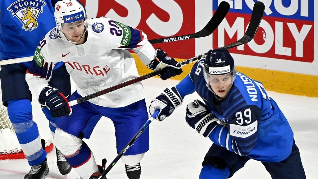 MM-debytanttipuolustaja Kim Nousiainen säväytti Norja-ottelussa. Hän teki pelissä ensimmäisen MM-kisamaalinsa.