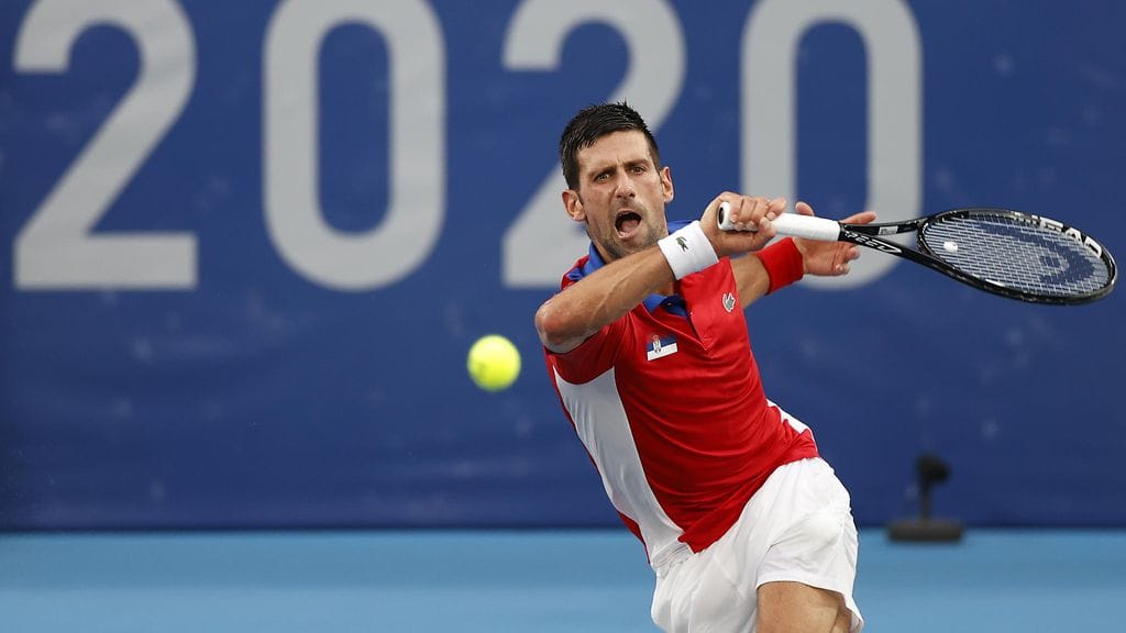 Novak Djokovic pelaa Tokiossa kaksinpelin pronssiottelussa.