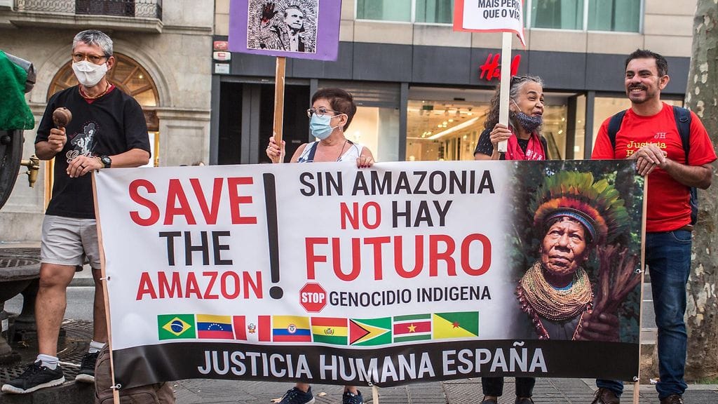 Bolsonaroa vastutettiin mielenosoituksessa Brasiliassa syyskuussa.