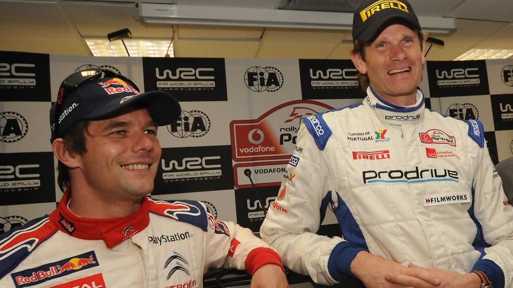 Sebastien Loeb ja Marcus Grönholm huhtikuussa 2009.