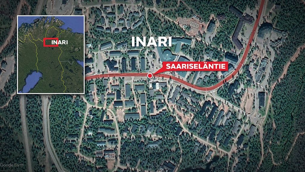 Kaupparakennus on syttynyt tuleen aamuyöllä Saariselällä.