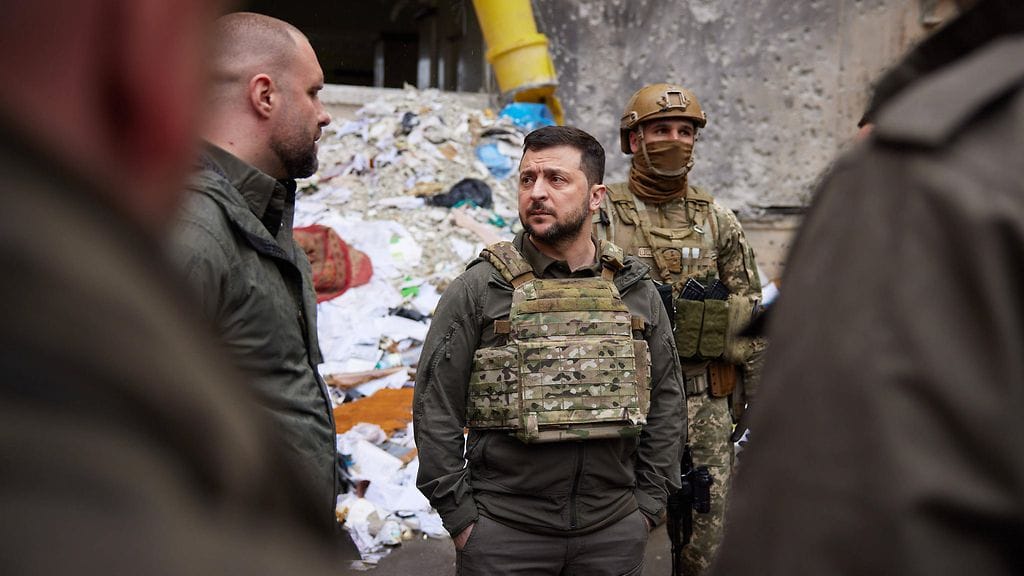 Ukrainan presidentti Zelenskyi Harkovan vierailunsa aikana toukokuun lopulla.