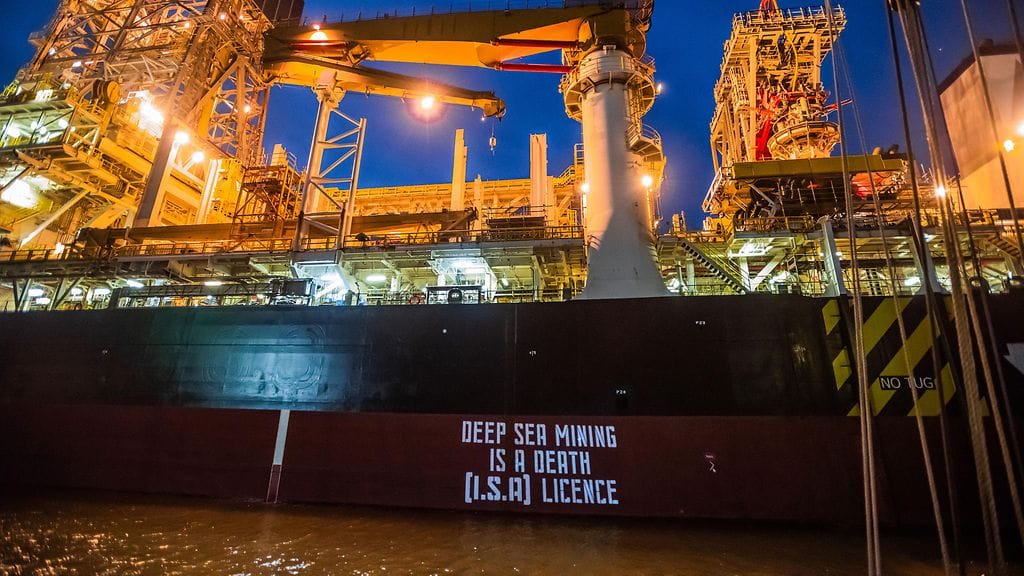 Kaivosaluksella protestoitiin alkuvuodesta.