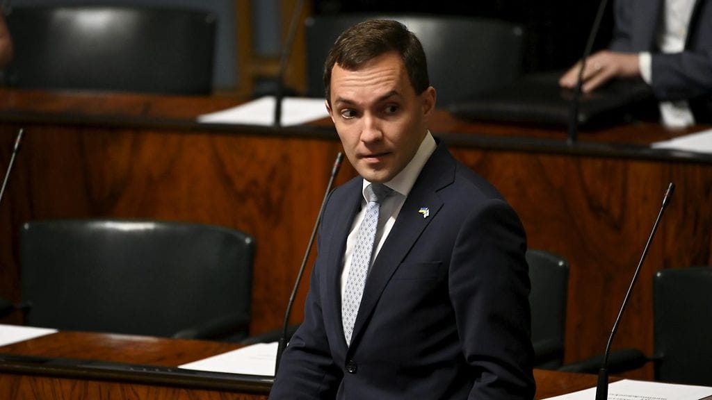 Wille Rydman eduskunnassa heinäkuussa 2022.