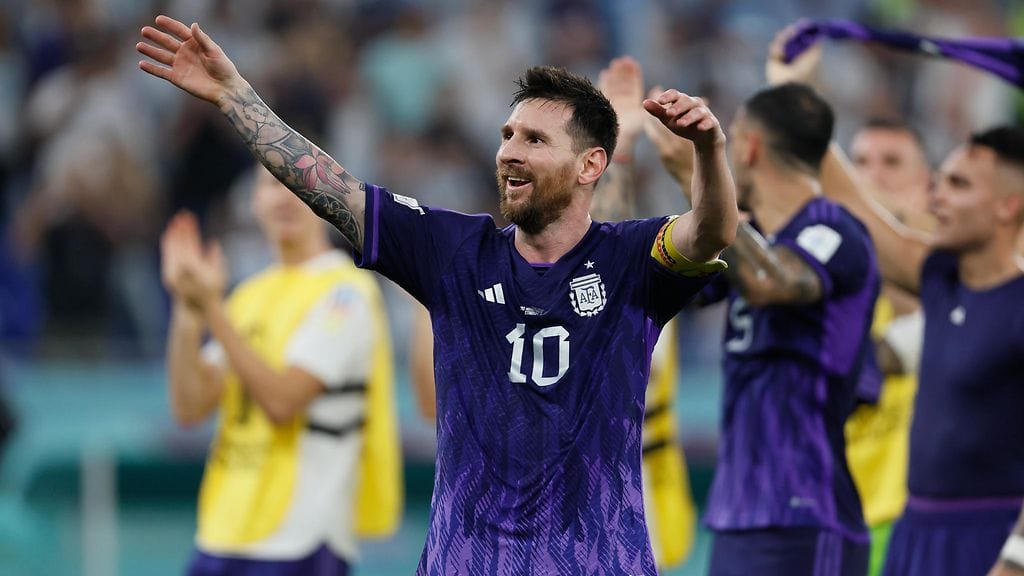 Lionel Messi juhli Argentiinan lohkovoittoa.