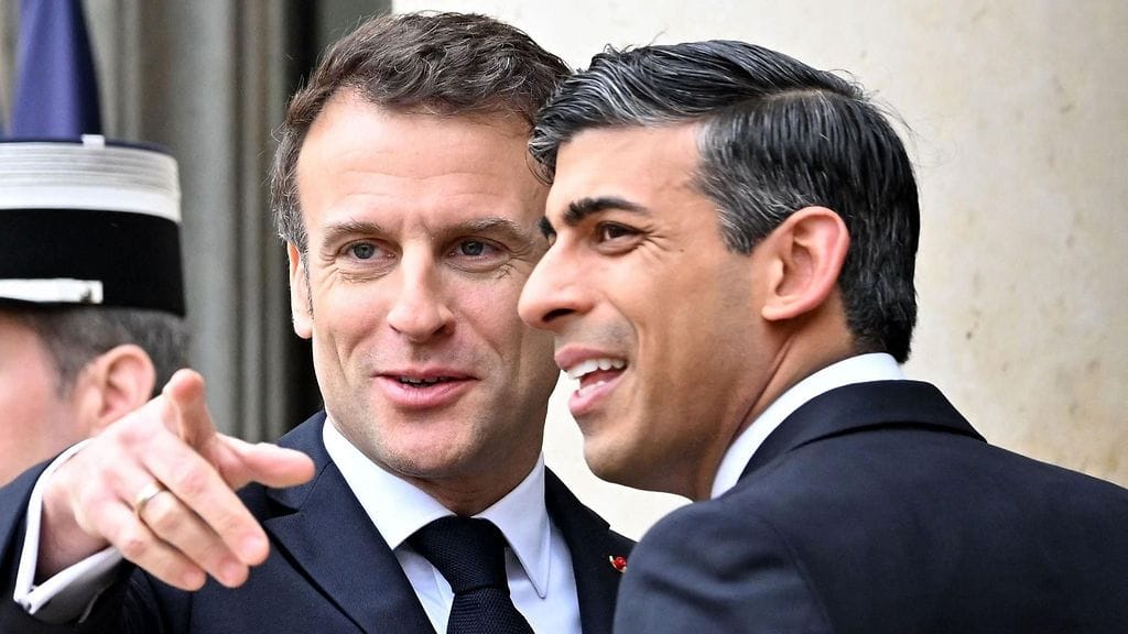Ranskan Emmanuel Macron ja Britannian Rishi Sunak tapasivat perjantaina 10. maaliskuuta Pariisissa.