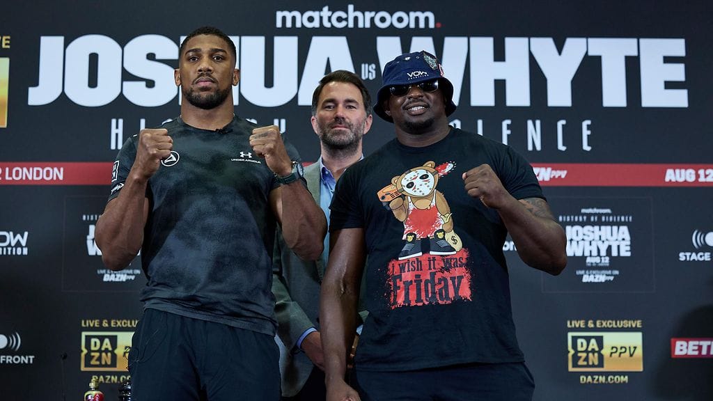 Anthony Joshuan ja Dillian Whyten oli tarkoitus kohdata toisensa ensi viikon lauantaina.