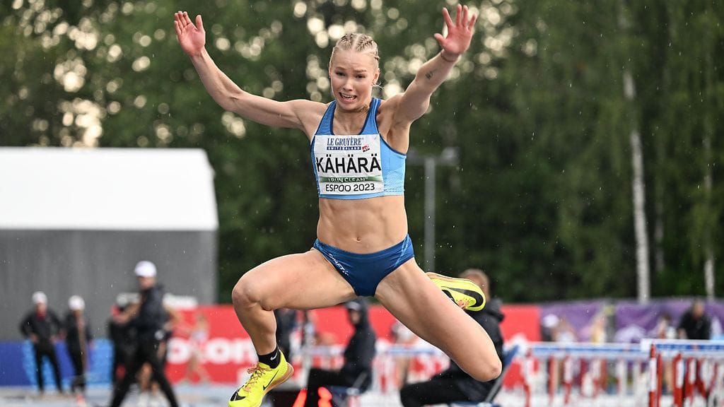 Jessica Kähärä loikki pronssia yleisurheilun alle 23-vuotiaiden EM-kotikisoissa Espossa.