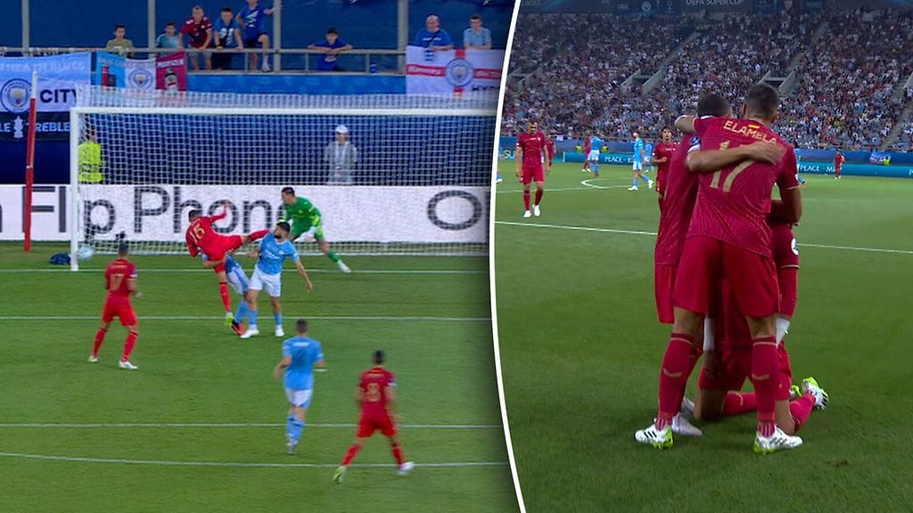 Sevilla järkytti Manchester Cityä – Youssef En Nesyri puski espanjalaiset 1–0-johtoon