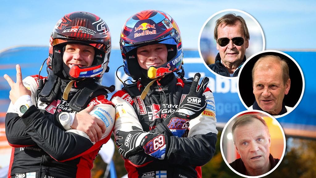 Kalle Rovanperä maaliin tuplamaailmanmestarina! Isä ja äiti heti halaamassa – "Nautin tästä enemmän kuin ensimmäisestä"