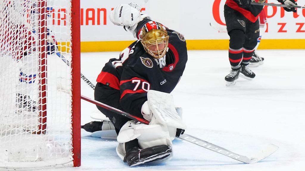 Korpisalo tuli tolppien väliin ja torjui voiton.