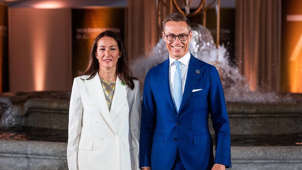 Alexander Stubb ja Suzanne Innes-Stubb kuvattuina Naton huippukokouksessa Washingtonissa heinäkuussa.