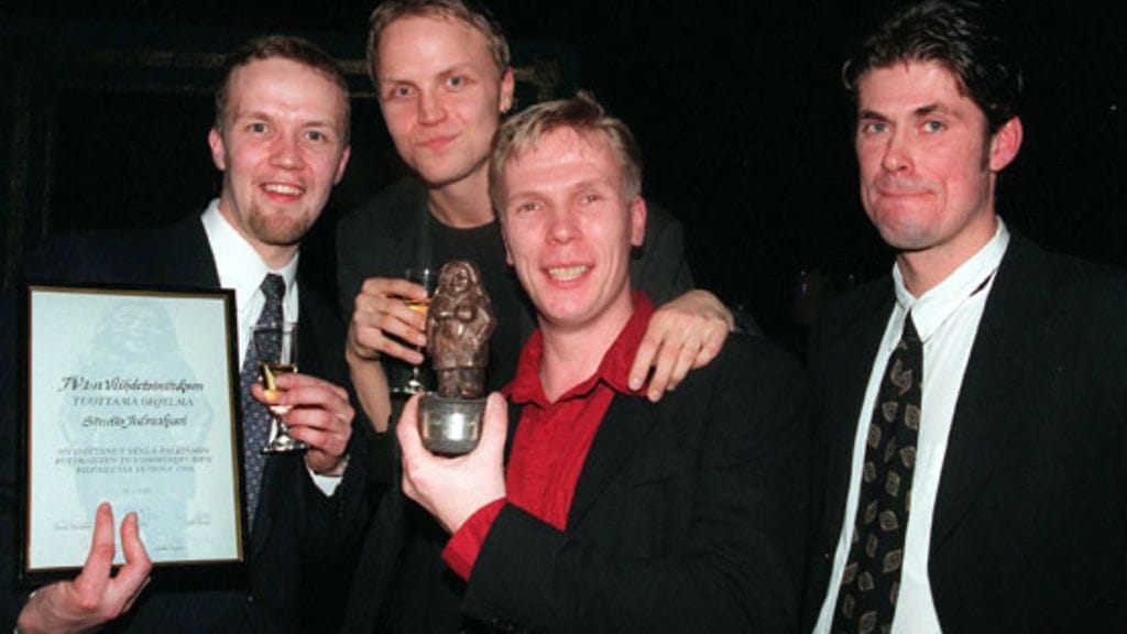 Studio Julmahuvin Petteri Summanen, Jani Volanen ja Jukka Rasila.