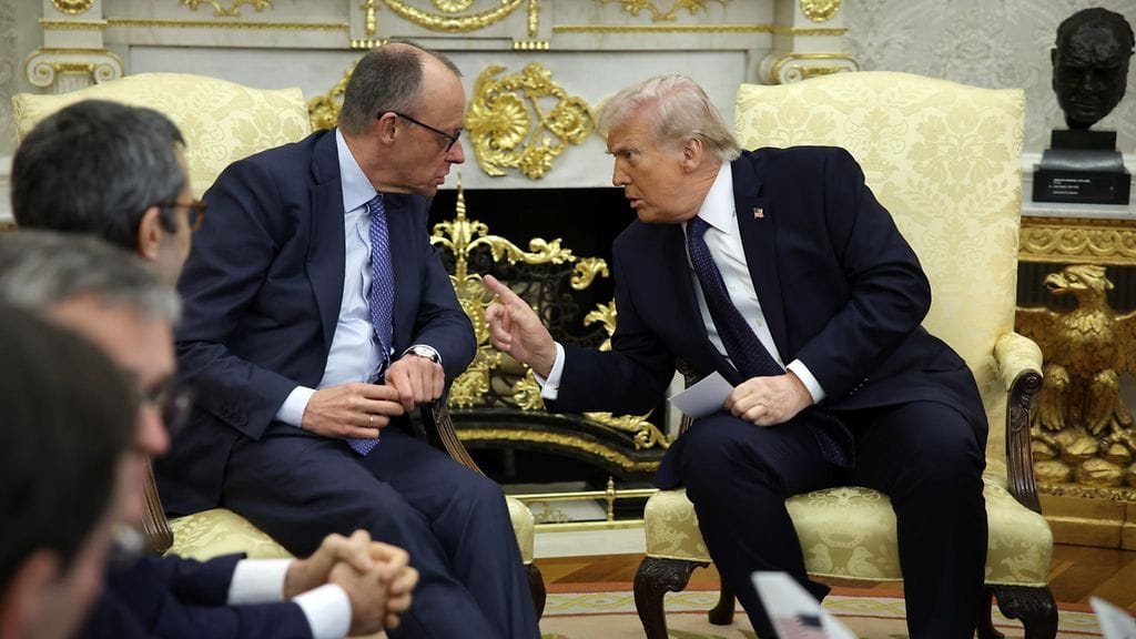 Friedrich Merz ja Donald Trump Washingtonissa 3.3.2026