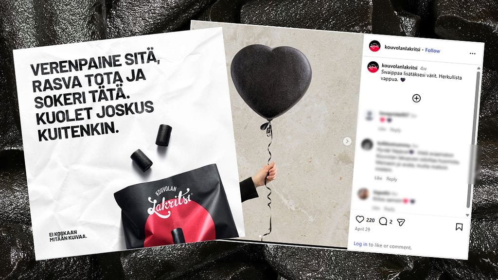 Kouvolan Lakritsi räväytti sosiaalisessa mediassa lakumainoksellaan.