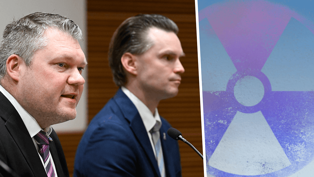 Puolustusvaliokunnan puheenjohtaja Heikki Autto (kok.), varapuheenjohtaja Mikko Savola (kesk.)