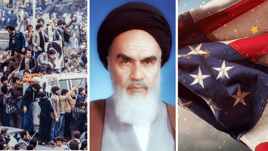14 vuotta maanpaossa elänyt Ruhollah Khomeini nousi valtaan islamilaisen vallankumouksen melskeessä.