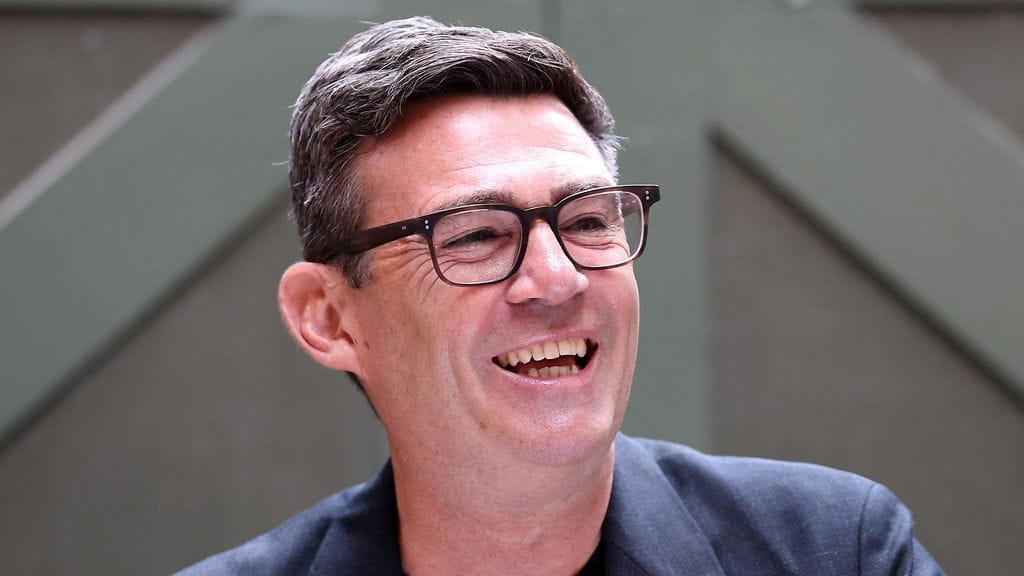 Andy Burnham kuvattuna Manchesterissa 29. kesäkuuta 2026.