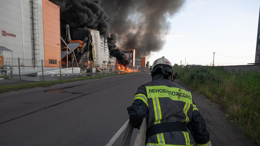 Ukraina on iskenyt viime aikoina useisiin teollisuuskohteisiin. Kuvassa Wildberriesin logistiikakeskus heinäkuussa.