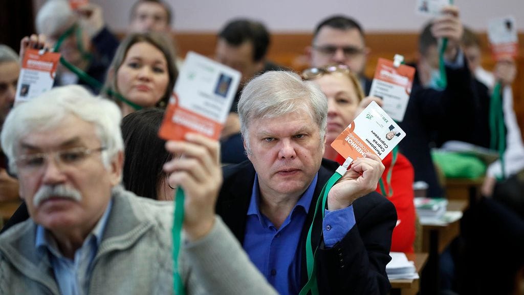 Kuva on Jablokon puoluekokouksesta joulukuussa 2023.