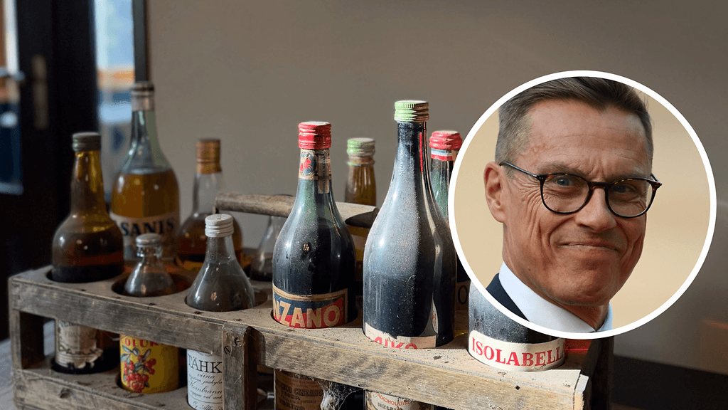 Presidentti Alexander Stubb löysi Kultarannasta 12-packin juomaa 1950-luvun malliin.